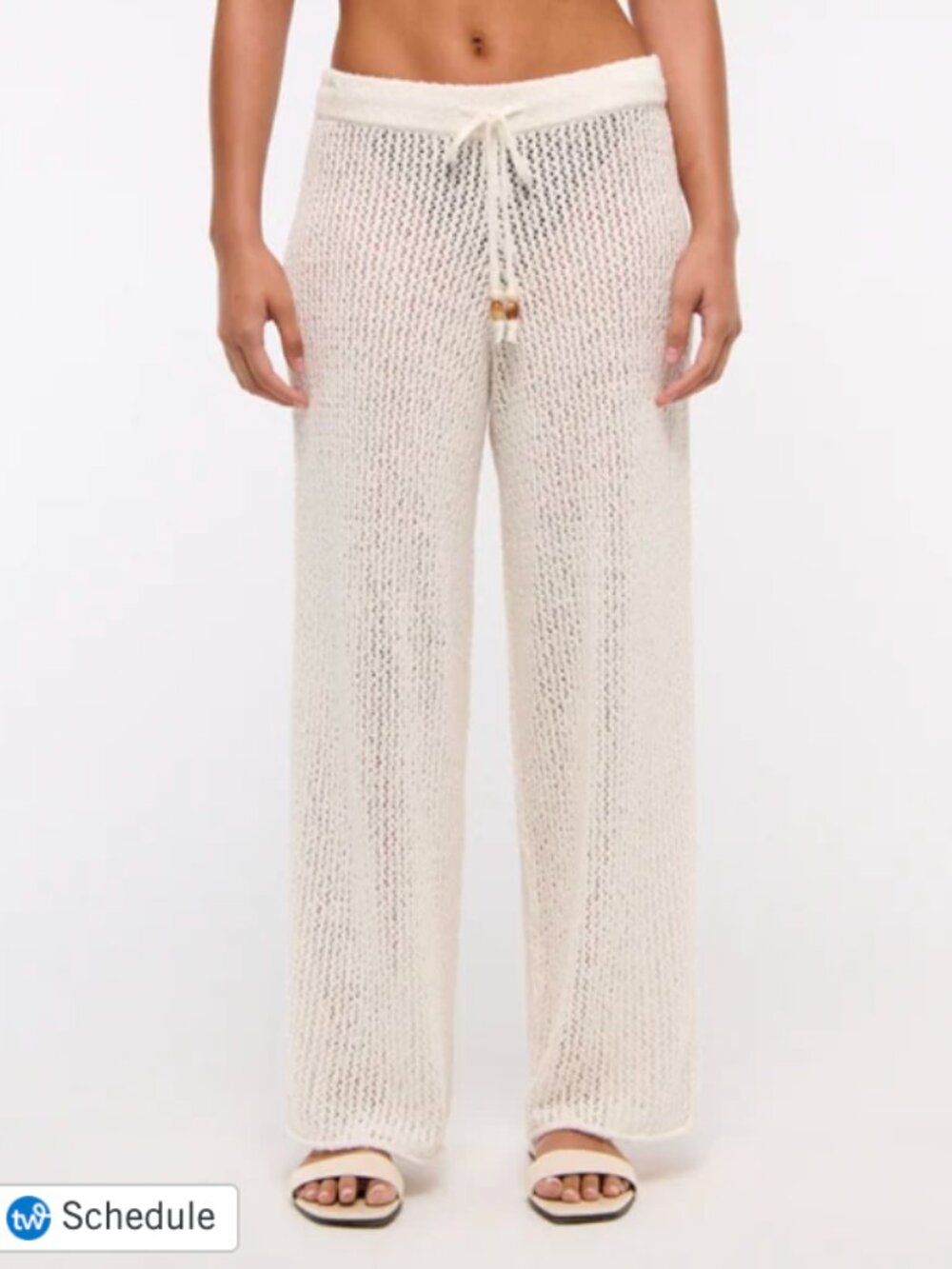 Abercrombie Mid Rise Crochet-Style Coverup Pant